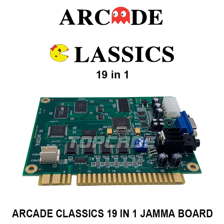 19 in 1 JAMMA Arcade Game Board (Horizontal)
