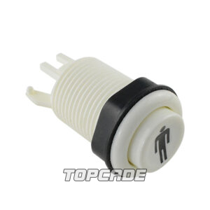 1P White Happ-Style Player Arcade Button