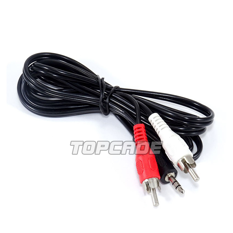 1.5M 3.5MM MALE TO 2 RCA
