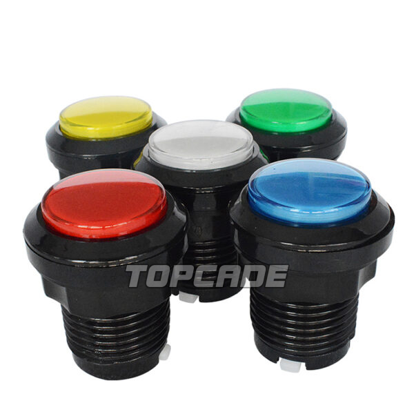Black Ring Illuminated Arcade Buttons