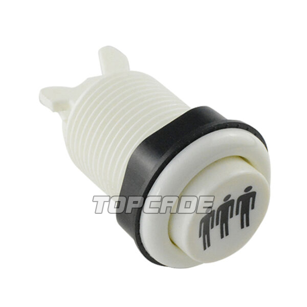1P White Happ-Style Player Arcade Button - Image 4