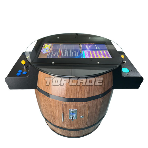 2 Sided 26'' Screen Wine Barrel Arcade with Trackball - Image 2