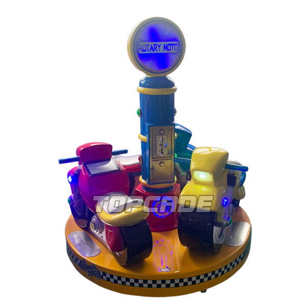 3 players revolving moto kid carousel ride